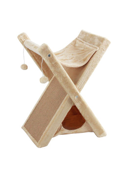 3-in-1 Cat Tower: Tent, Scratcher and Bed