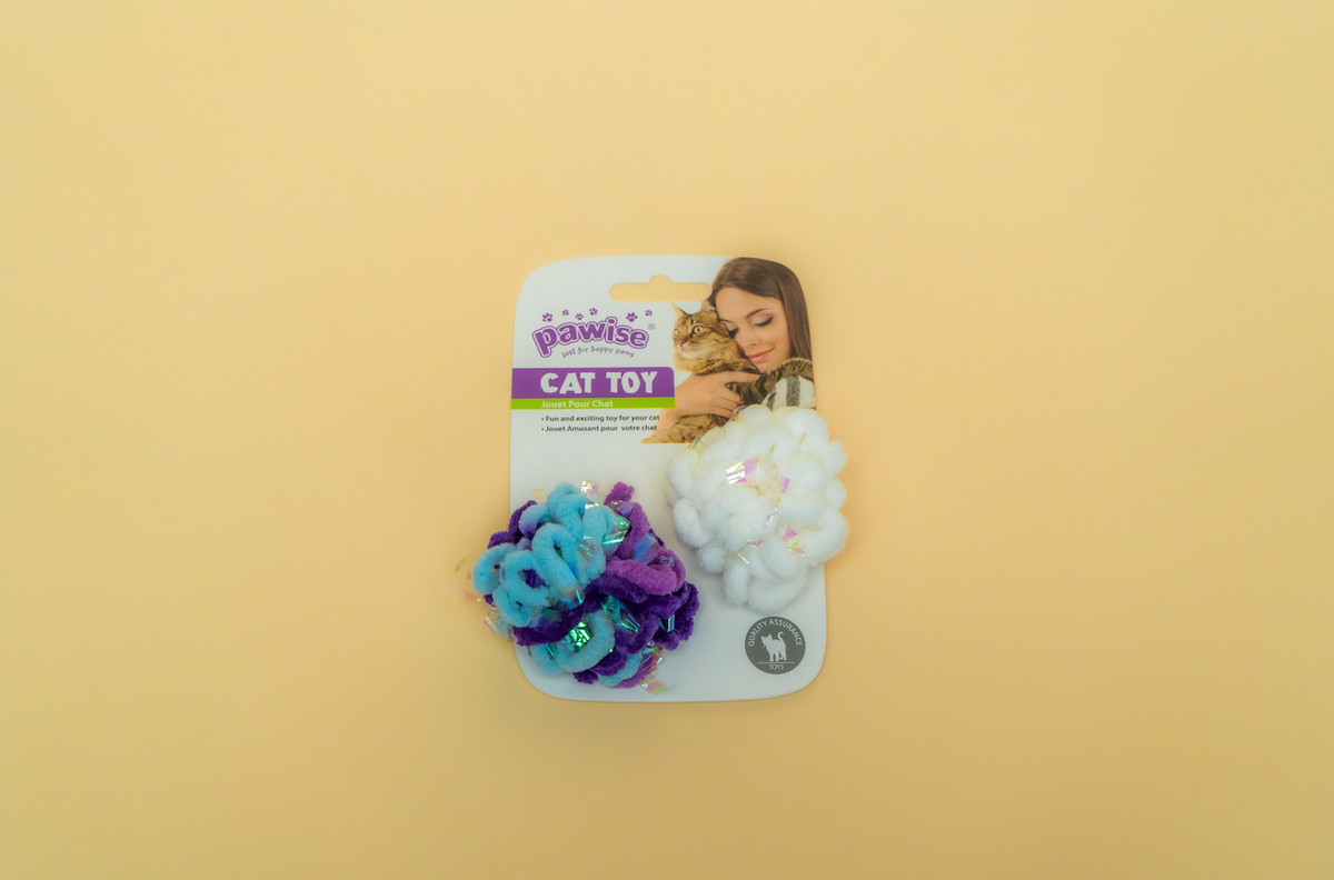 Soft and Fluffy Glitter Balls (2 Piece)